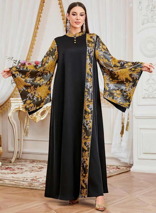 Take Two Women Embroidered Kimono Sleeve Jalabiya - Image 2