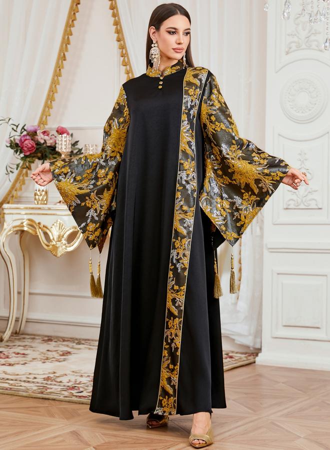 Take Two Women Embroidered Kimono Sleeve Jalabiya - Image 1