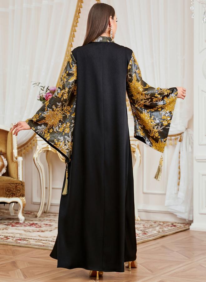 Take Two Women Embroidered Kimono Sleeve Jalabiya - Image 4