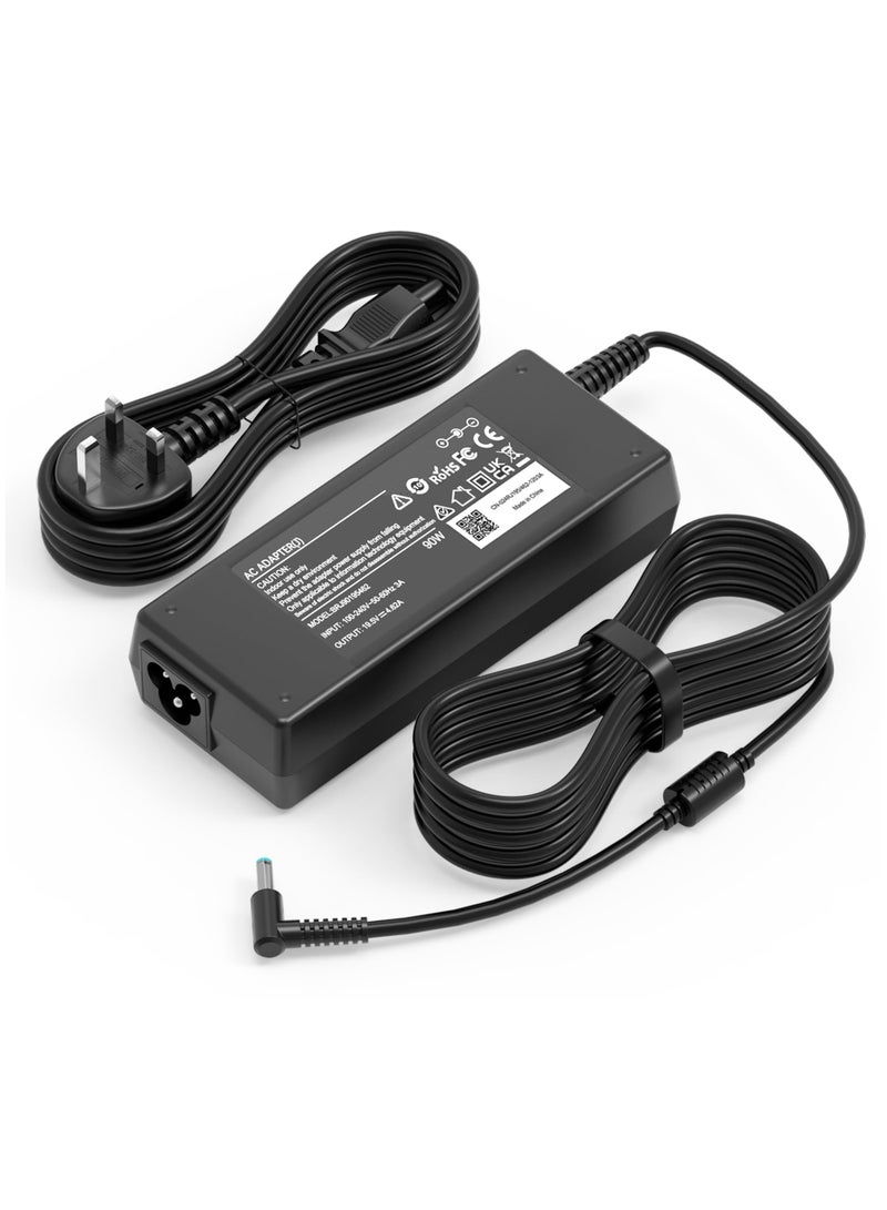 90W HP Laptop Charger, Power Supply Cable Adapter for HP Elitebook 840 850 820 830, ProBook 430 440 450 640 650 Pavilion X360 11 13 15, 240 250 255 G4 G5 G6 G7 Envy 13 15 17 Chromebook 11 14ã€4.5*3mm