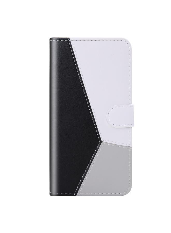 اس-توب جراب هاتف iPhone 15 Pro Max من الجلد بخياطة ثلاثية الألوان أفقية قابلة للطي - Image 2