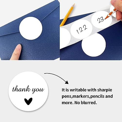 STARLIBOO Blank Dot Stickers, 1.5 inch Circle Garage Sale Stickers, 500Pcs Round Price Labels Sticker, Writable Not Blurry for Yard Sale, DO NOT Support Thermal Printing - Image 2