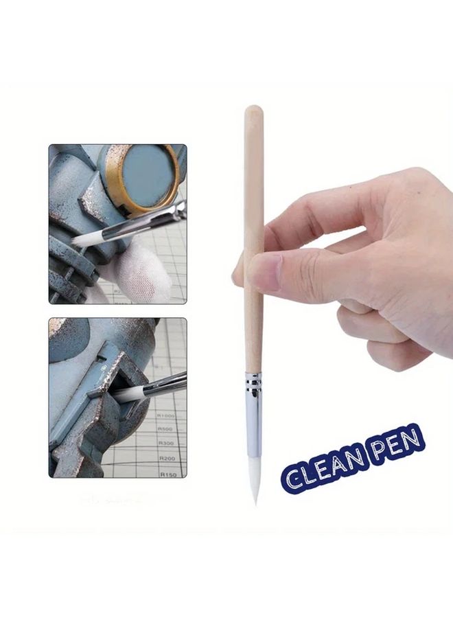 Wooden Spray Gun Cleaning Pen MS138 Precision Nozzle Tip For Detailed Work Ideal For Model Hobbyists Craftsmen Durable Easy Grip Handle Effective For Airbrush Maintenance - Image 1