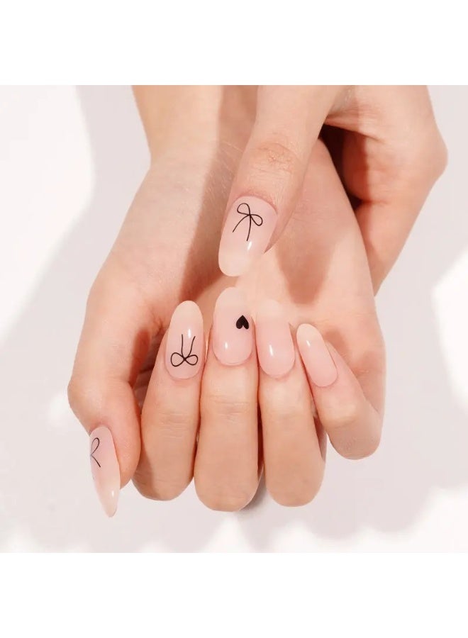 Semi-Cured Gel Nail Wraps – Salon Quality Manicure – 20 Strips + File + Wooden Stick – Easy Apply & Remove - Image 4