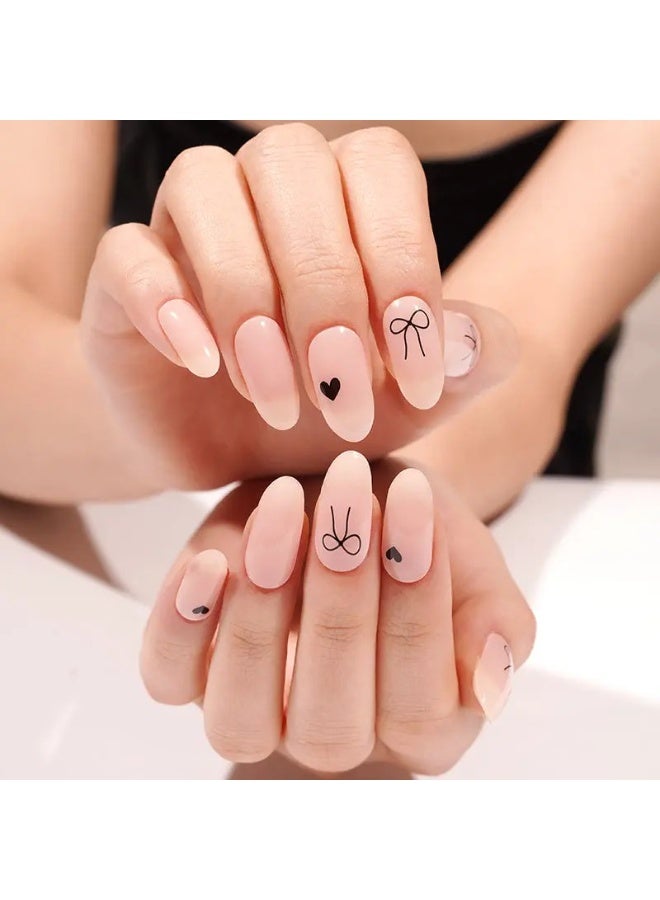 Semi-Cured Gel Nail Wraps – Salon Quality Manicure – 20 Strips + File + Wooden Stick – Easy Apply & Remove - Image 1