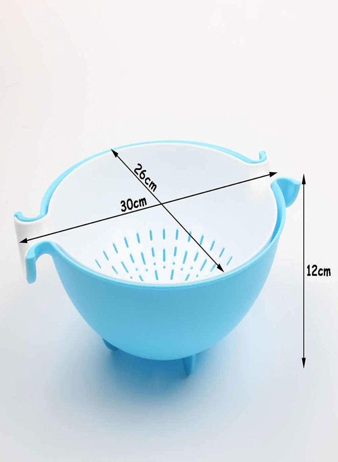 Barasti Multi Functional Washing Fruits and Vegetables Bowl Strainer Plastic Vegetable Basket Strainer Drainer Washing Fruits Bowl Drain Basket Kitchen Organizer - Image 5