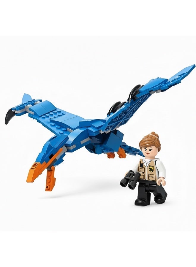 ELFIN World Dinosaur Village Pterosaur Building Blocks Set – 167 PCS Construction Toy with Minifigure - Image 1