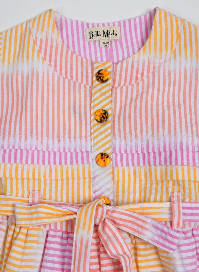 بيلا مودا Striped Casual Cotton Dress by Styli