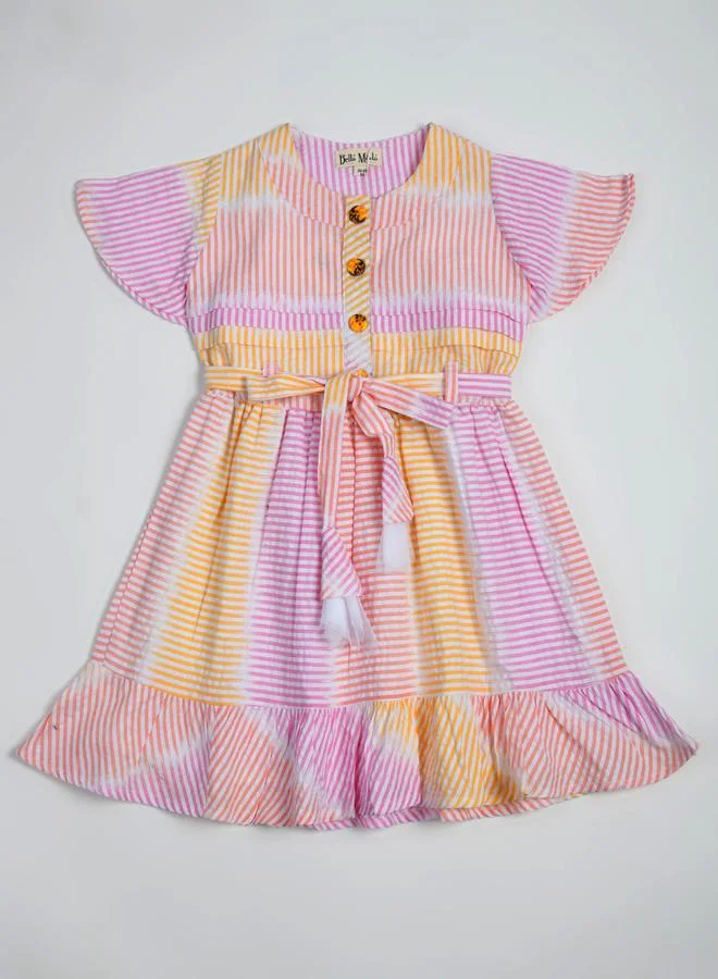 بيلا مودا Striped Casual Cotton Dress by Styli