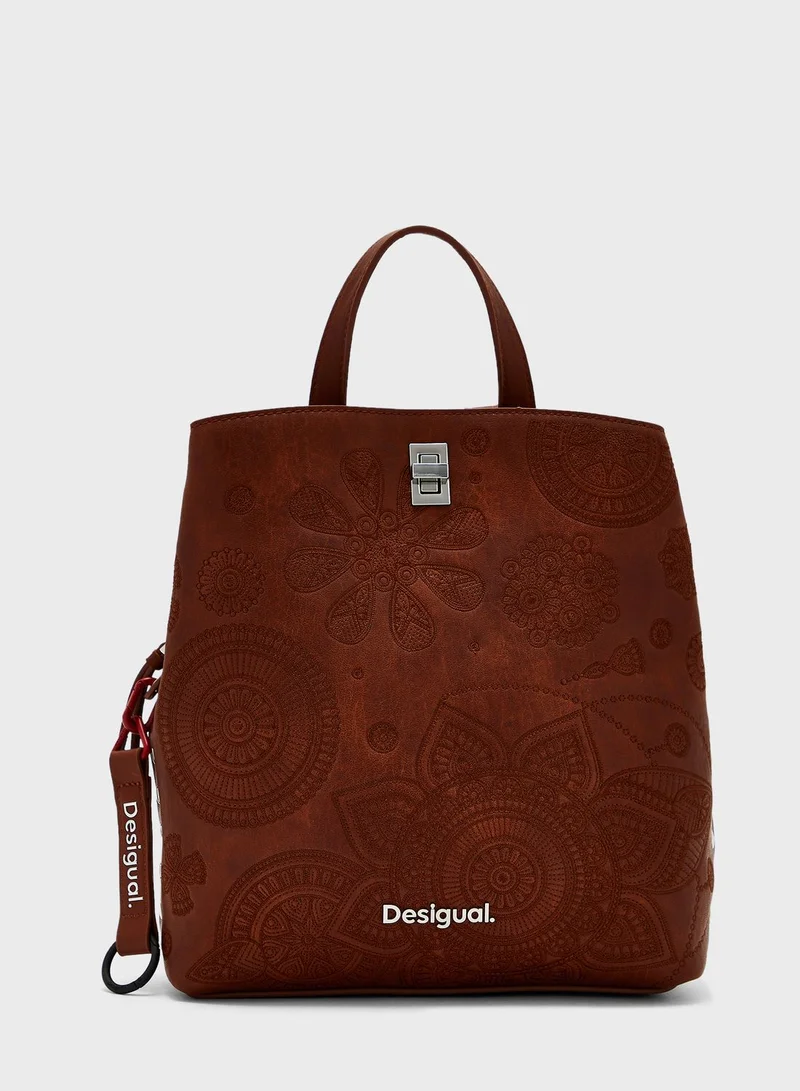 DESIGUAL Top Handle Zip Lock Backpack