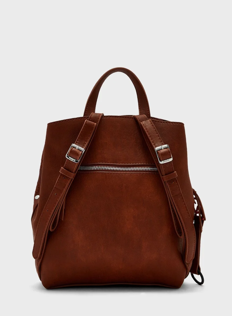 DESIGUAL Top Handle Zip Lock Backpack