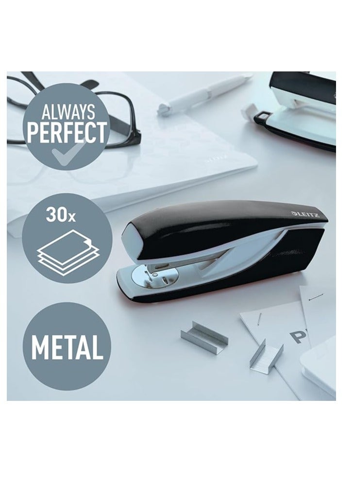 Leitz Stapler, 30 Sheet Capacity, Ergonomic Metal Body, Includes Staples, WOW Range, 5502 - Pearl White - Image 2