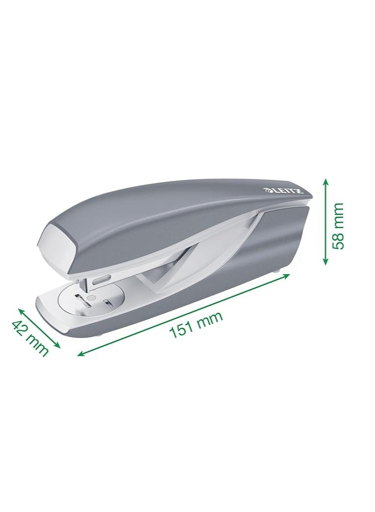 Leitz Stapler, 30 Sheet Capacity, Ergonomic Metal Body, Includes Staples, WOW Range, 5502 - Pearl White - Image 3