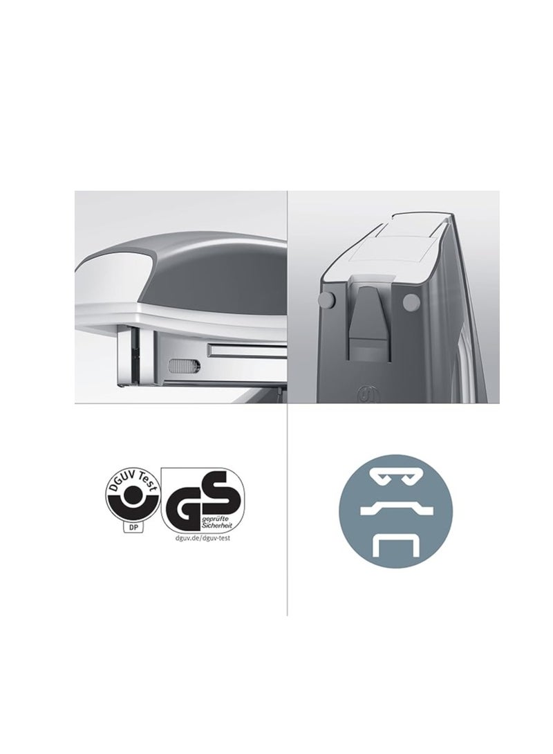 Leitz Stapler, 30 Sheet Capacity, Ergonomic Metal Body, Includes Staples, WOW Range, 5502 - Pearl White - Image 4