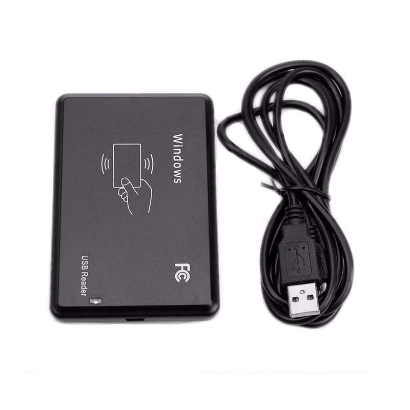 HiLetgo 125Khz EM4100 USB RFID ID Card Reader Swipe Card Reader Plug and Play with Cable First 10 Digit (Only Read 125kHz ID Card, See Product Pictures) - Image 1