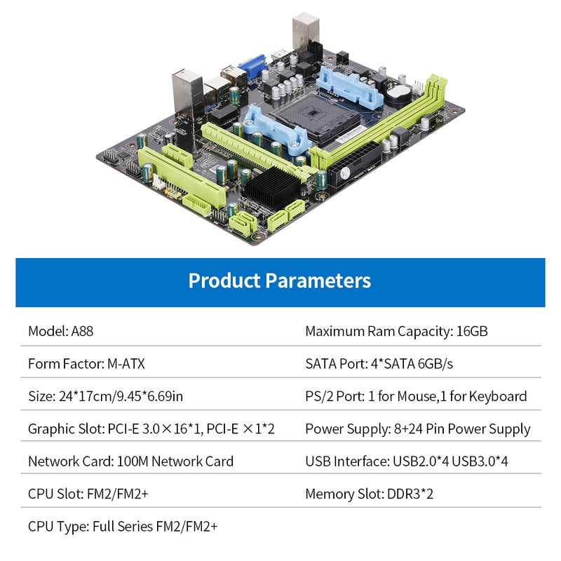 Gaming Motherboard: Black Solid Capacitor Dual Channel DDR3 DIMM - Multiple Phases Power Supply Stable Fast Gaming Experience for High Performance FM2/FM2+ Processor Gaming Builds - Image 4