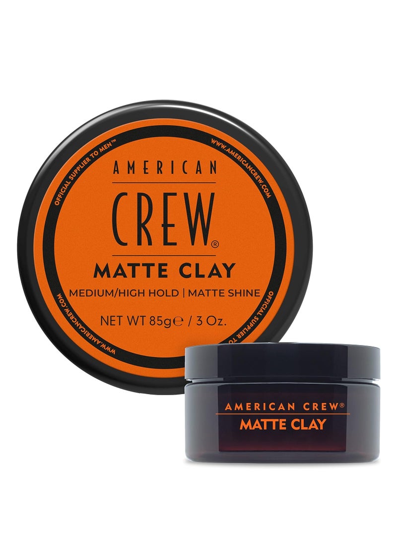 AMERICAN CREW - American Crew Men's Hair  Matte Clay, Medium/high Hold, Matte Finish  85g. - Image 1