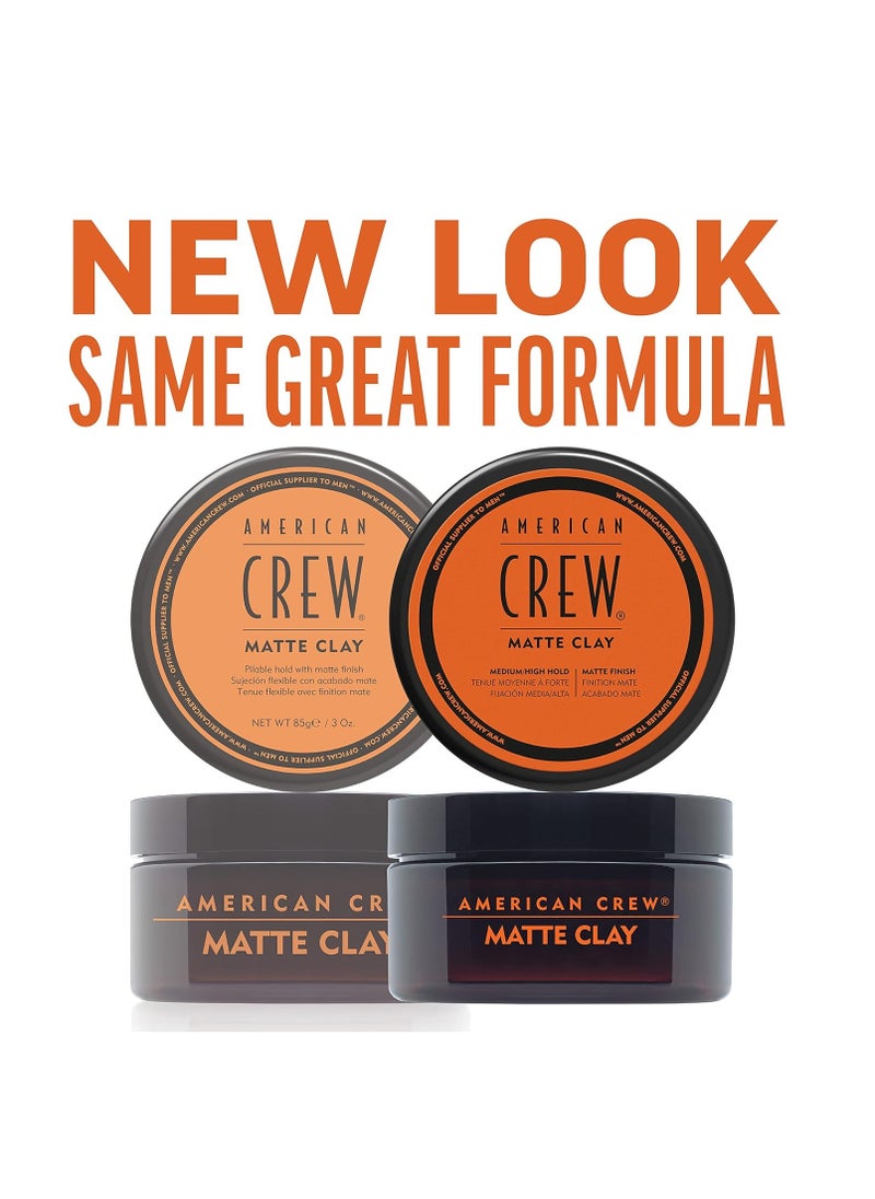 AMERICAN CREW - American Crew Men's Hair  Matte Clay, Medium/high Hold, Matte Finish  85g. - Image 1