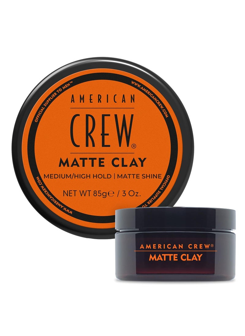 AMERICAN CREW - American Crew Men's Hair  Matte Clay, Medium/high Hold, Matte Finish  85g. - Image 1