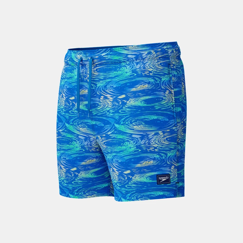 speedo Blue Men's Print Redondo Edge Volley Swimming Trunks for Men | Best Price UAE