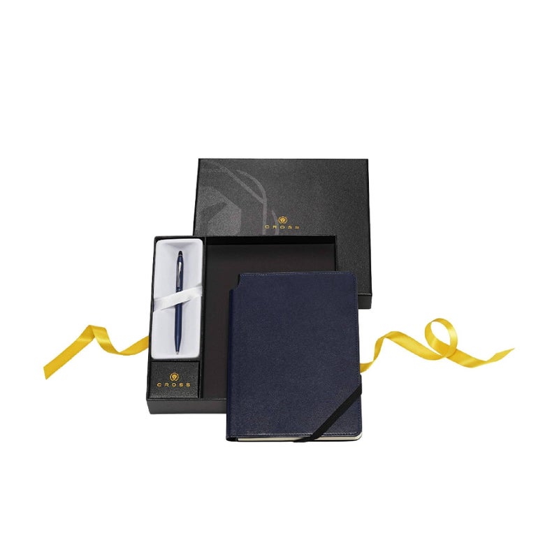 Cross Click Black Lacquer Ballpoint Pen Midnight Blue Journal - Image 2