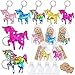 CiciBear 60 Pack DoubleDeck Unicorn Sequin Keychain Set with 20 Unicorn Keychains 20 Thank You Tags and 20 Gift Bags for Forest Animal Party Favor Kids and Adult Birthday Baby Shower 5 Colors - Image 3