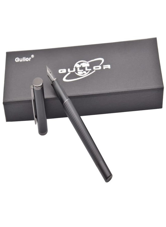 Gullor Metal Fountain Pen with Converter and Gift Box, Black, Fine Nib - Image 4