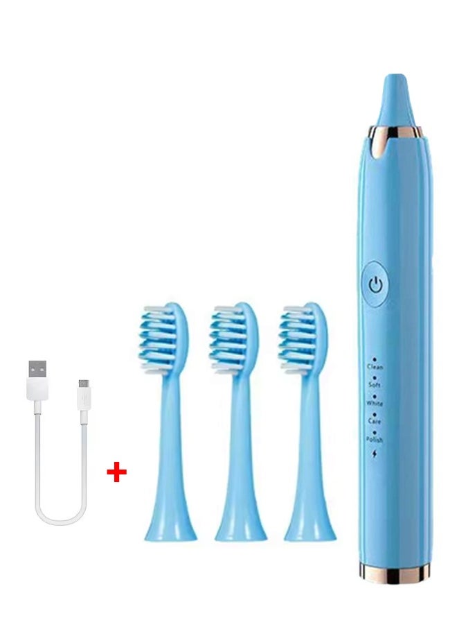 MARGOUN Electric Toothbrush Sonic Toothbrush 5 Modes 37000 RPM with 3x Brush Heads and USB Cable Blue  - Image 1