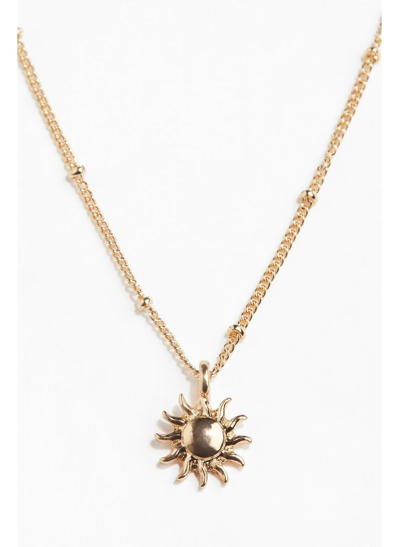 اتش اند ام Sun-pendant necklace