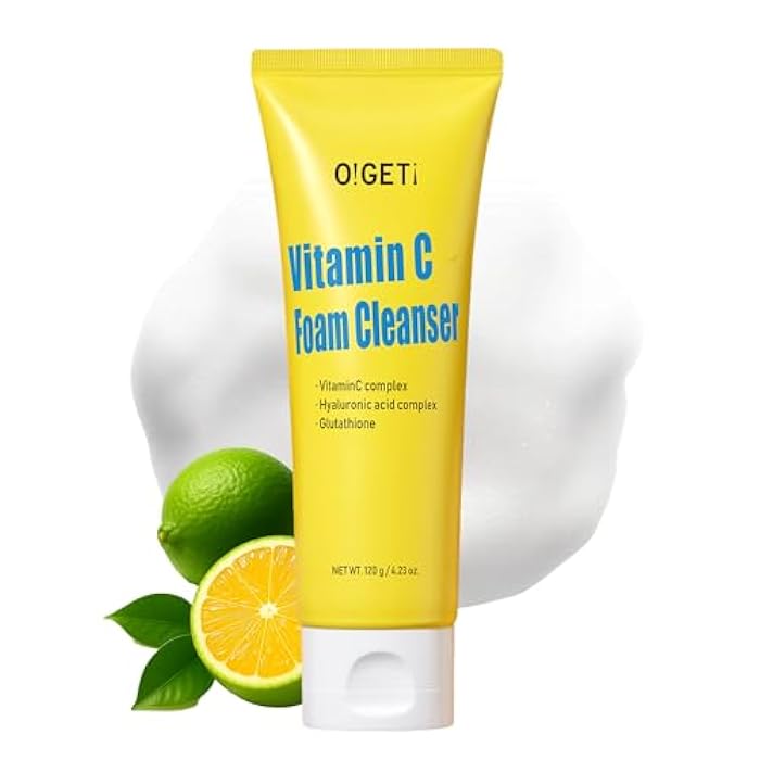 O!GETi Vitamin C Foam Cleanser, Brightening Face Wash with Triple Vitamin C, Upcycled Green Tangerine, Ultra-Fine Micro Bubbles, 4.2oz - Image 1