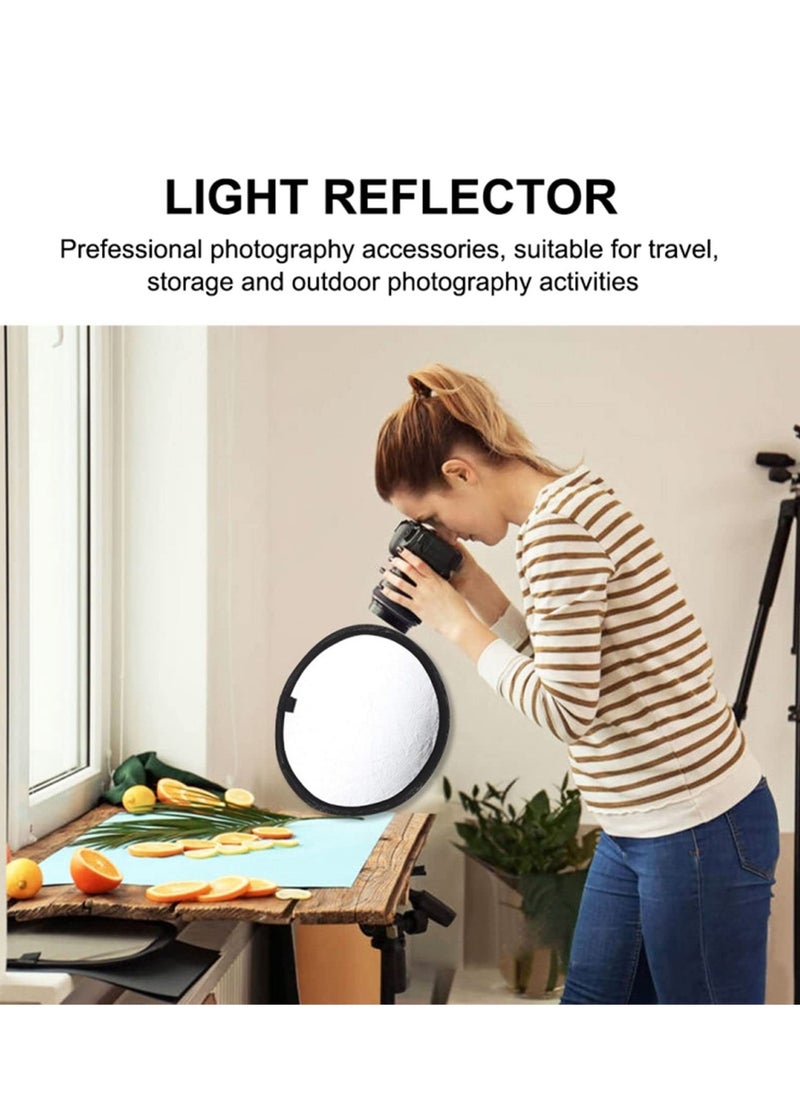 Generic Light Reflector 2 in 1 Folding Photo Studio Reflector Board with Bag- Silver Gold for Studio Photography Lighting and Outdoor Lighting (30cm)  - Image 2