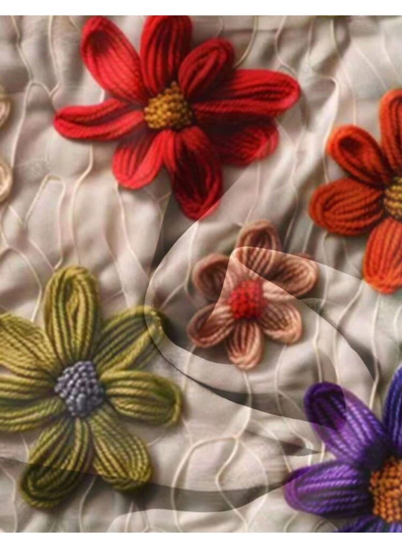 شي إن بلوزة نسائية كاجوال من SHEIN LUNE بطبعة زهور هندسية - Image 4