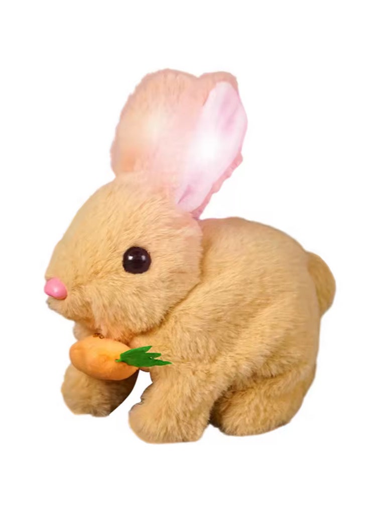 Moving Rabbit Fur Fluffy Soft Stuffed Toy Birthday Gift 