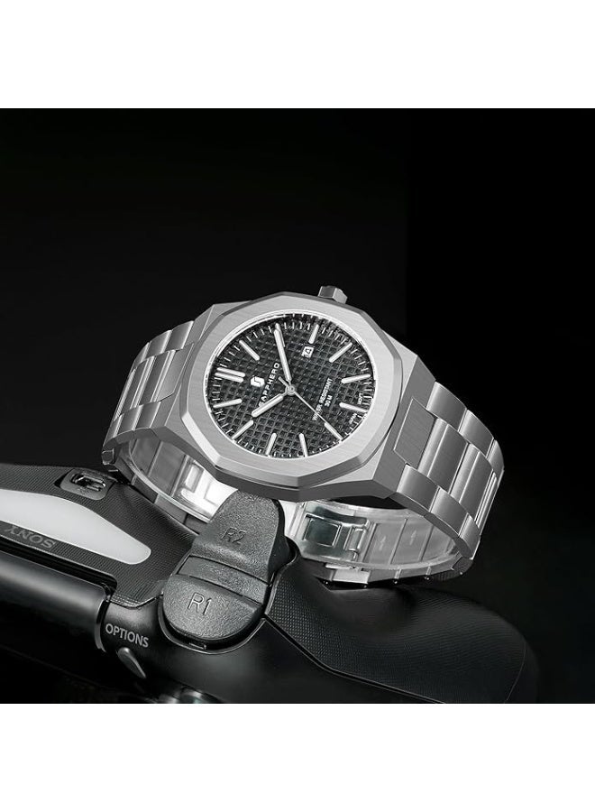Sapphero Watch for Men Stainless Steel Mens Watches Waterproof Analog Quartz Movement Wrist Watch Gifts for Men - Image 5