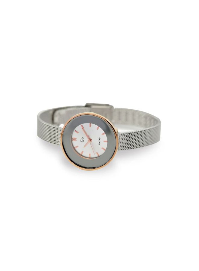 GO Women Water Resistant Analog Watch 695125 - 30 mm - Silver - Image 2