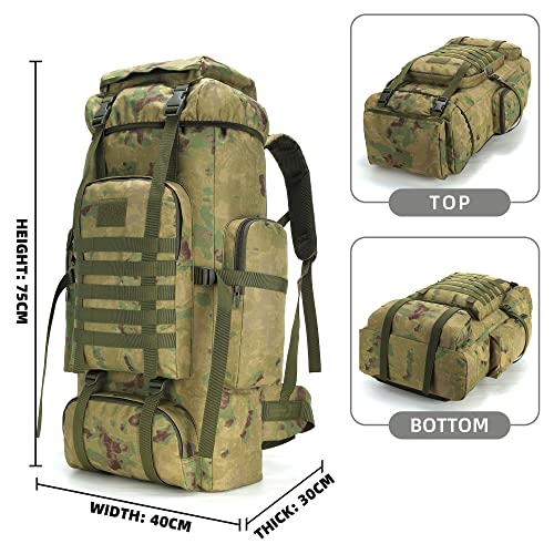 King'sGuard 70L Camping Hiking Military Tactical Backpack Outdoor WaterRepellent Adjustable Sport Bag - Image 3