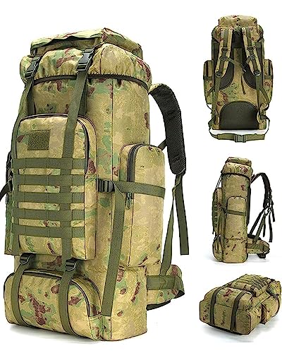 King'sGuard 70L Camping Hiking Military Tactical Backpack Outdoor WaterRepellent Adjustable Sport Bag - Image 1