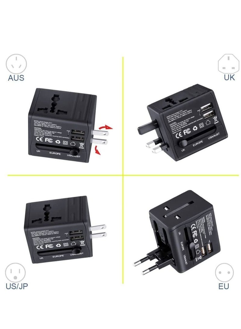 Oasisgalore All-in-One International Travel Adapter with Plugs and 2 USB Charging Ports  - Image 4