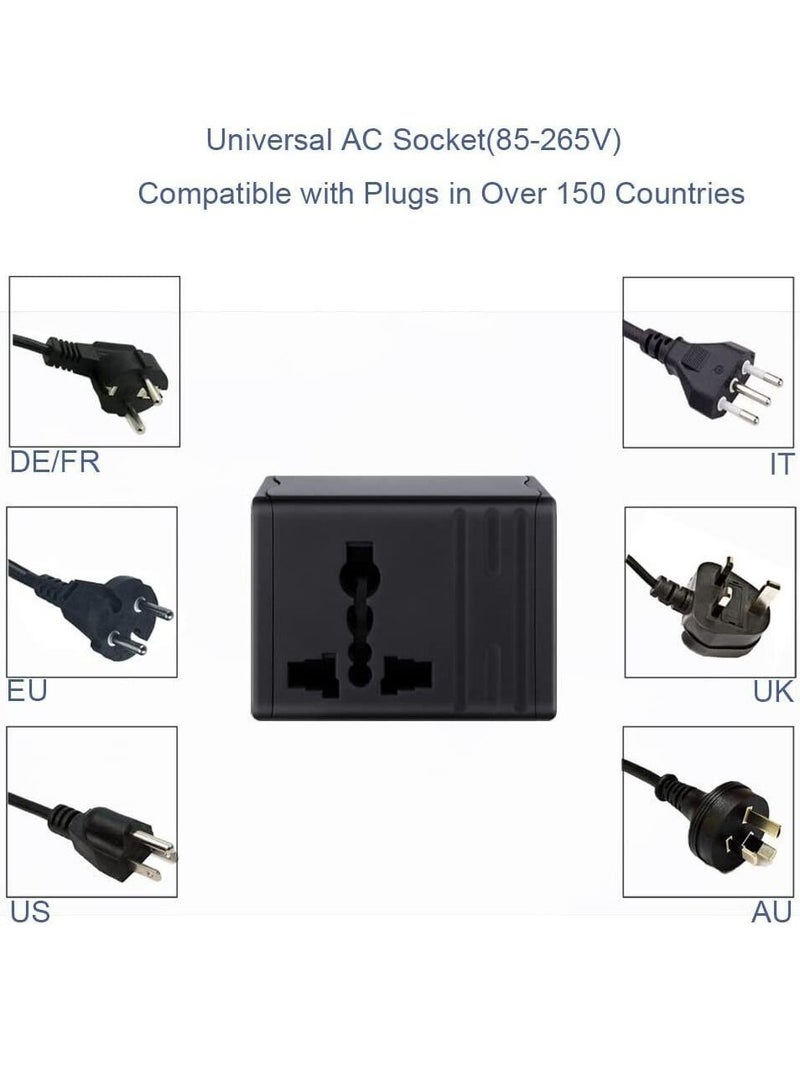 Oasisgalore All-in-One International Travel Adapter with Plugs and 2 USB Charging Ports  - Image 5