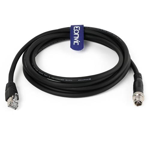 Eonvic Cognex Industrial Ethernet M12 X-Type to RJ45 High-Flex GigE Vision Camera - Image 1