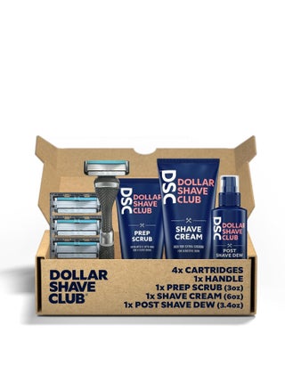 Dollar Shave Club | Ultimate Shave Set | 4 Swift Rinse Refill Cartridges, 1 Handle, 1 Prep Scrub 3 ounce, 1 Shave Cream 6 ounce, 1 Post Shave Dew 3.4 ounce - pzsku/Z722EBC512035B5230EB5Z/45/_/1735392209/af5140f8-e299-4473-aca5-63ada88ac4d1