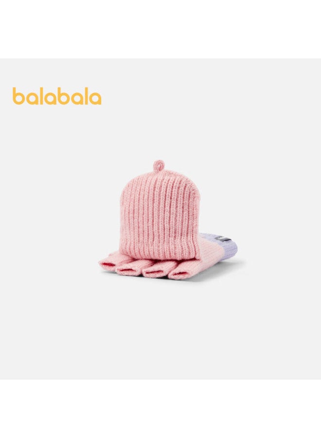 Balabala Children's Gloves Winter Boys Girls Flip-up Fingerless Thick Warm Outdoor Five-finger Gloves 208424162201 - Image 4