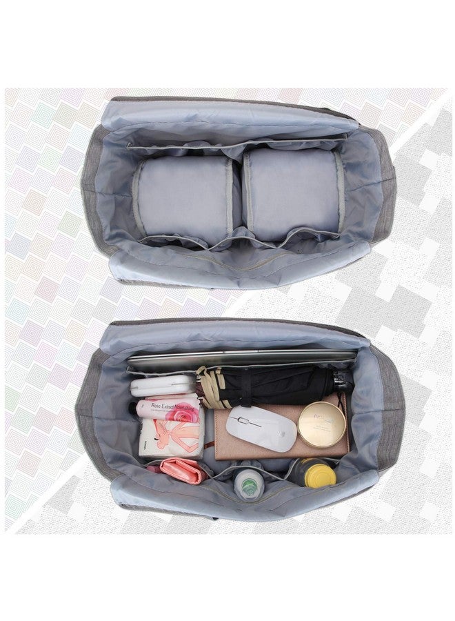 LUXJA LUXJA Breast Pump Tote with Pockets for Laptop and Cooler Bag, Breast Pump Bag for Working Mothers (Fits Most Major Breast Pump), Gray - Image 2