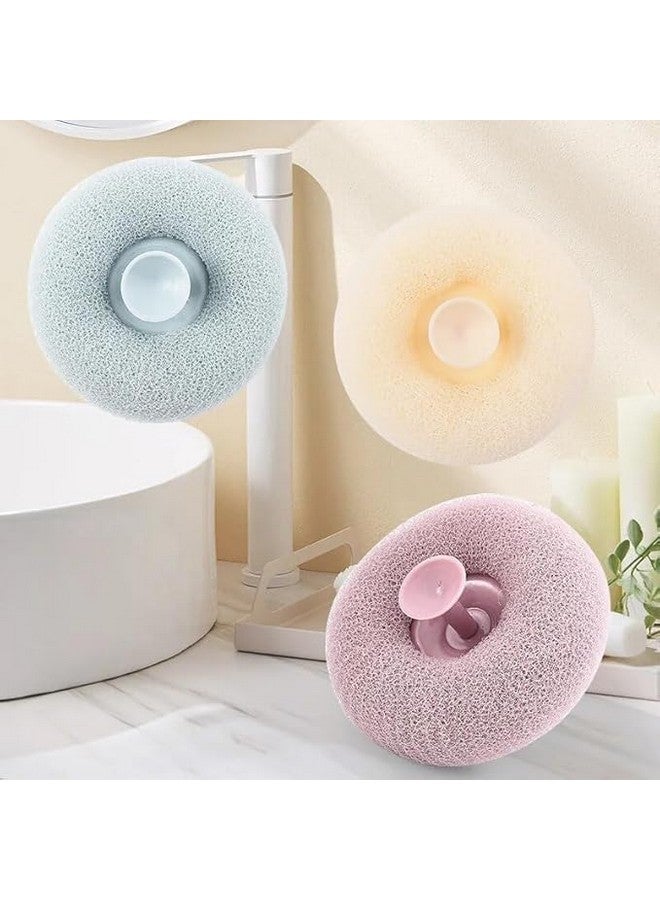 ZURITY ath Sponge Cleaning Brush Super Soft Exfoliating Bath Massage Ultra Body Shower Sucker Flower SpongeSponge Ball with Suction Cup for Women Men. - Image 1