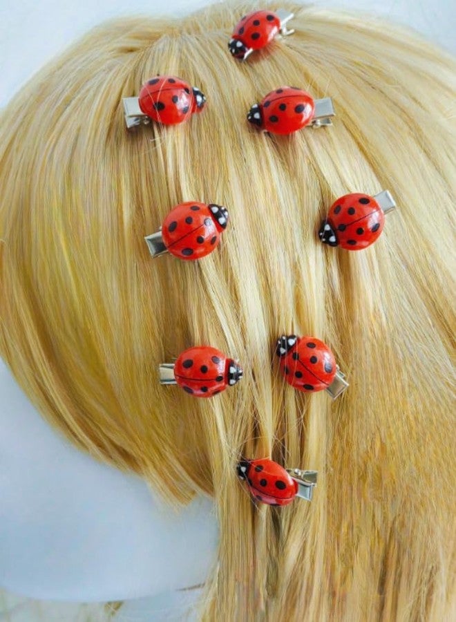 TYATVS 10 Pcs Ladybug Hair Clips Cute Lady Bug Barrettes Y2k Whimsy Twee Animal Grunge Whimsical Accessories (red) - Image 4