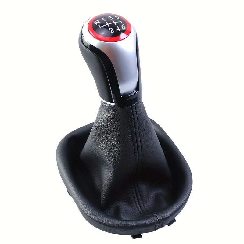 1pc New Style 5 6 Speed Faux Leather Gear Shift Knob For VW Touran 2003 2010 Caddv Ii Mk2 2004 2009 5 Gears - Image 4