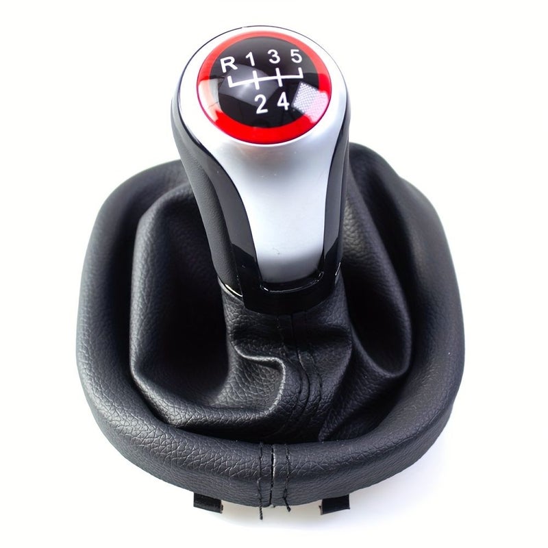 1pc New Style 5 6 Speed Faux Leather Gear Shift Knob For VW Touran 2003 2010 Caddv Ii Mk2 2004 2009 5 Gears - Image 3
