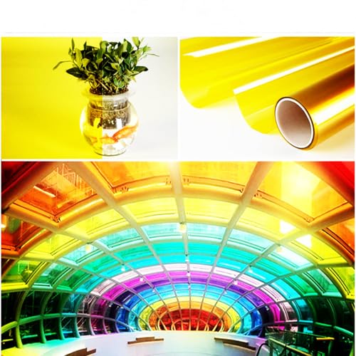 MAKIOTEKO Transparent Window Film, Decorative Window Film Colored Red Window Tint Heat Blocking for Party Wedding Festival Decoration(Customized Size) - Image 3