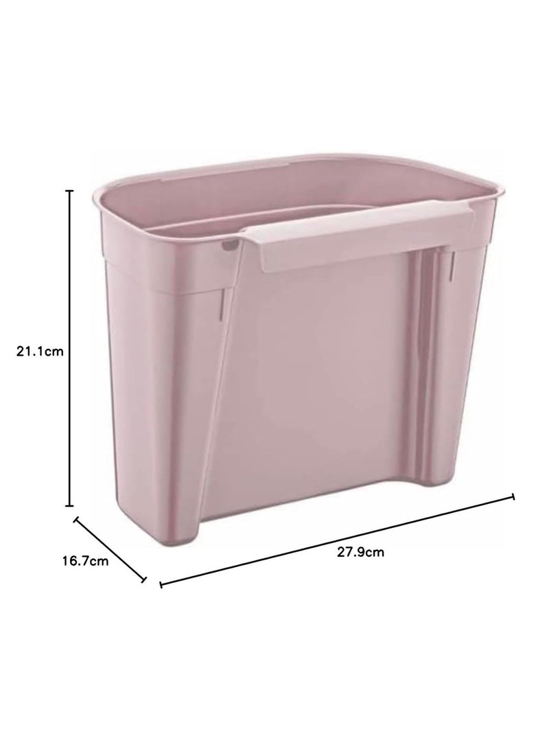 Dunia plastik Hanging Wastebasket for Kitchen Cabinet, Beige Plastic, Opens, 9 Liters - Image 3