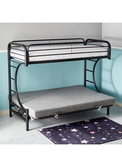 Home Box Urban Single Bunk Bed With Convertible Futon 140x165x190 cm  - Image 2